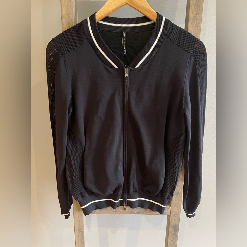 liviana conti preppy athletic jacket